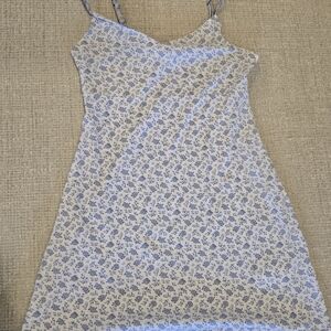 Hollister Blue and White Floral Mini Dress